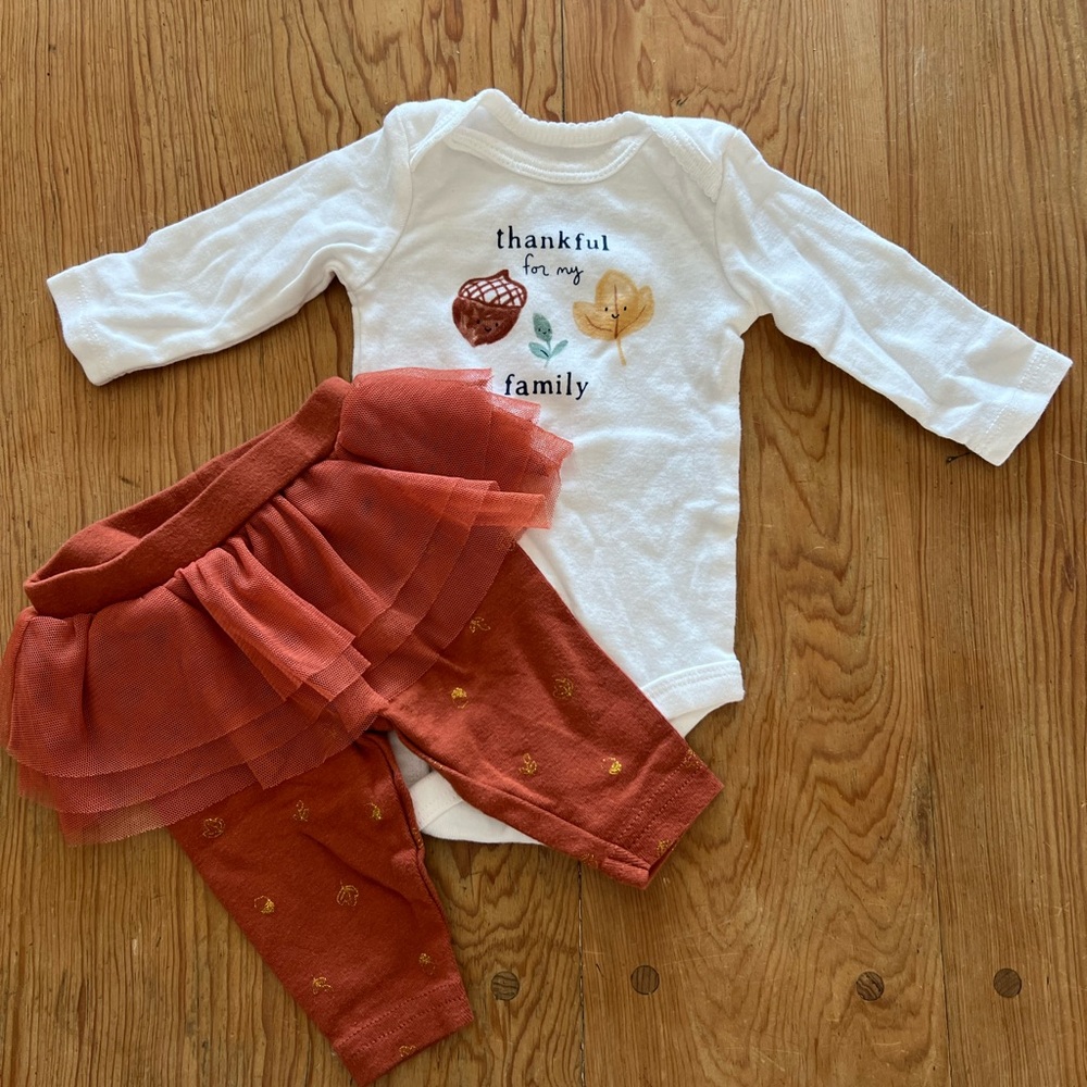 Carter's White and Rust Kids Matching Set